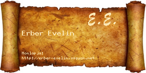 Erber Evelin névjegykártya